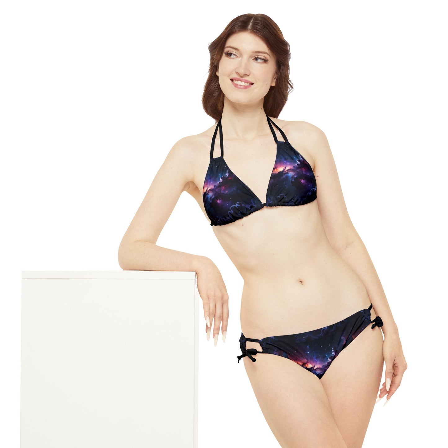 Shine bright in our dazzling Galaxy Strap Bikini